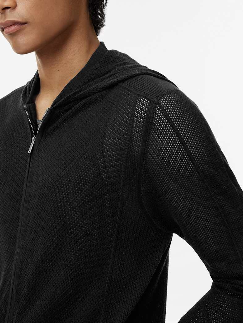 John Varvatos LAZO HOODIE Clothing Tops Sweaters LAZO HOODIE BLACK