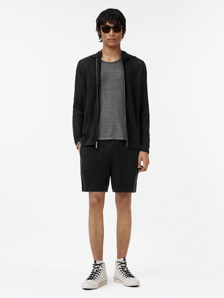 John Varvatos LAZO HOODIE Clothing Tops Sweaters LAZO HOODIE BLACK