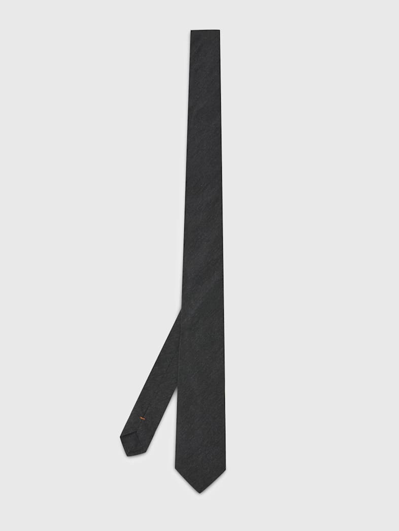 john varvatos LEONE SLIM TIE Accessories All Accessories Scarves & Ties LEONE SLIM TIE DK STEEL HTR