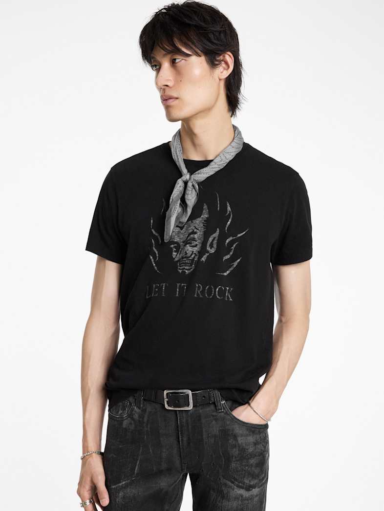 John Varvatos LET IT ROCK TEE Outlet Outlet Tops LET IT ROCK TEE BLACK
