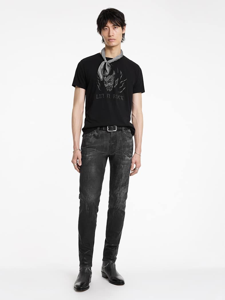 John Varvatos LET IT ROCK TEE Outlet Outlet Tops LET IT ROCK TEE BLACK
