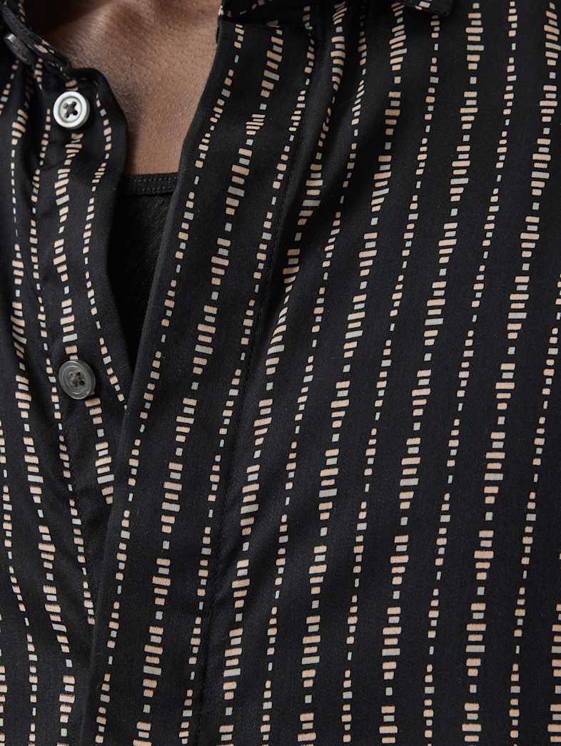 John Varvatos LOREN SHIRT Clothing Tops Shirts LOREN SHIRT BLACK