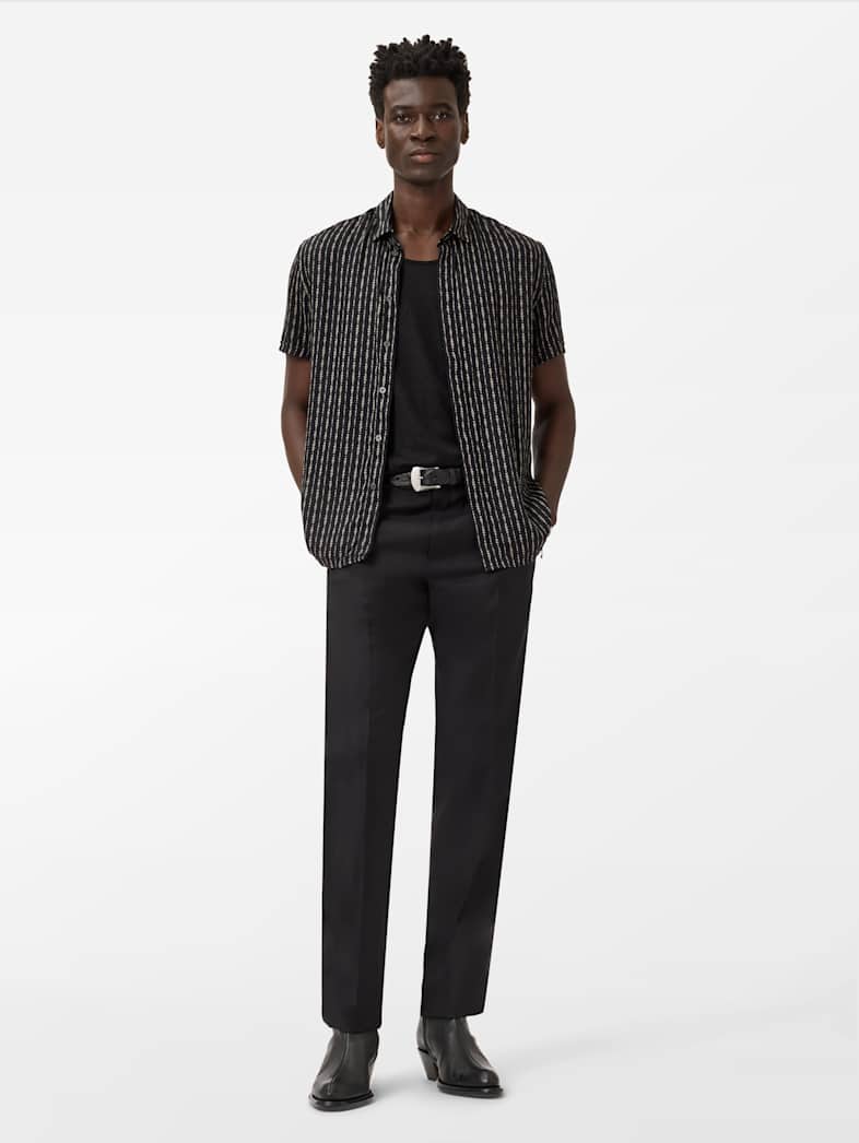 John Varvatos LOREN SHIRT Clothing Tops Shirts LOREN SHIRT BLACK