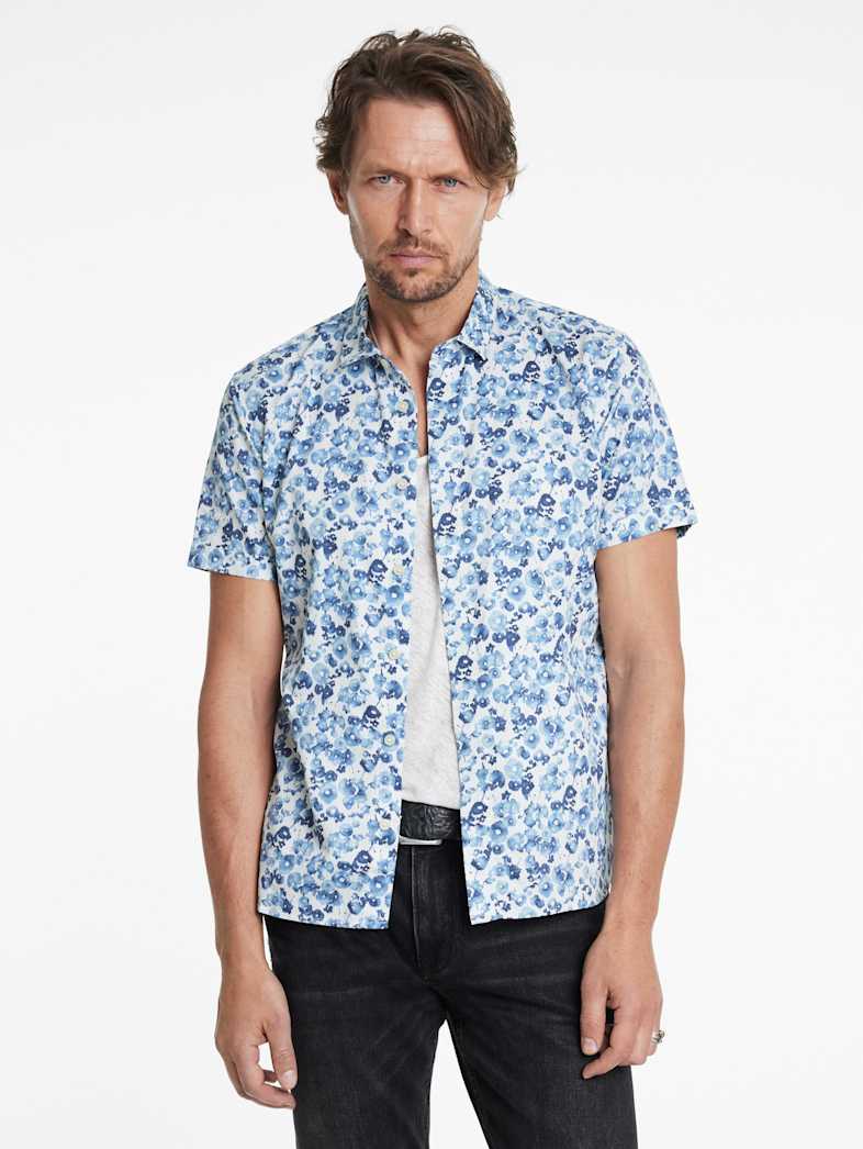 John Varvatos LOREN SHIRT Outlet Outlet Tops LOREN SHIRT BLUE MIST