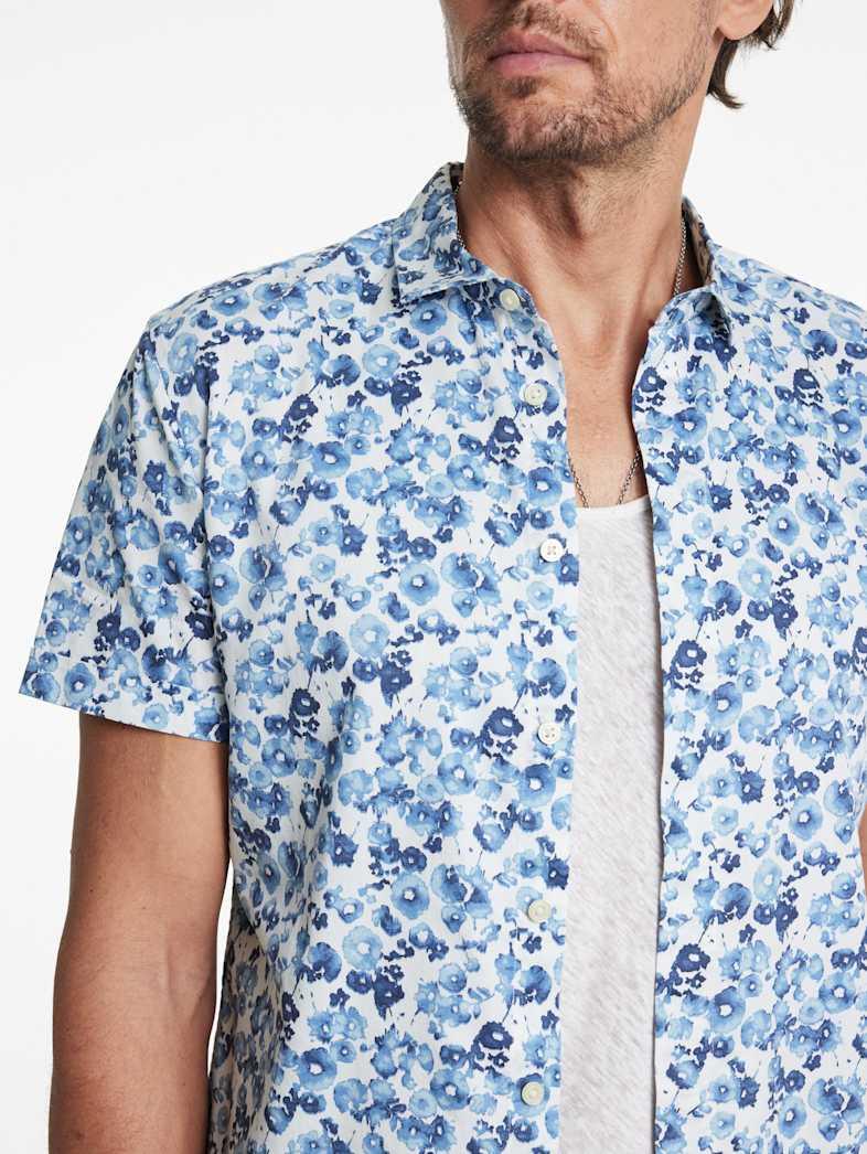 John Varvatos LOREN SHIRT Outlet Outlet Tops LOREN SHIRT BLUE MIST