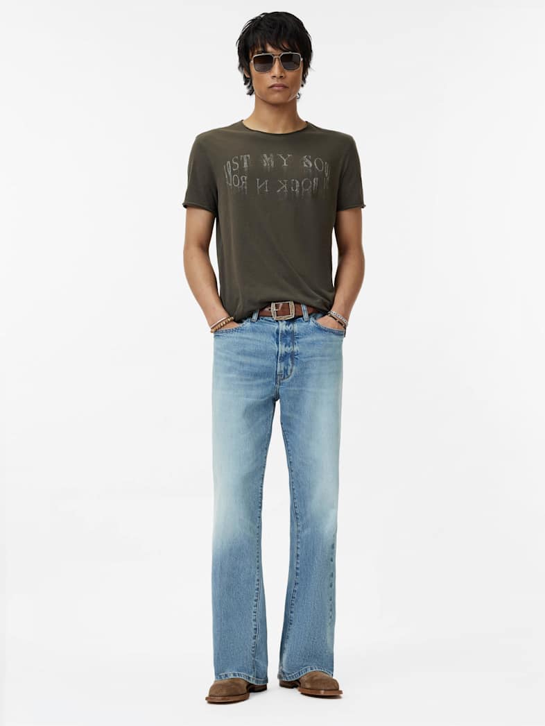 John Varvatos LOST MY SOUL TEE Clothing Tops Graphic Tees LOST MY SOUL TEE CELEDON