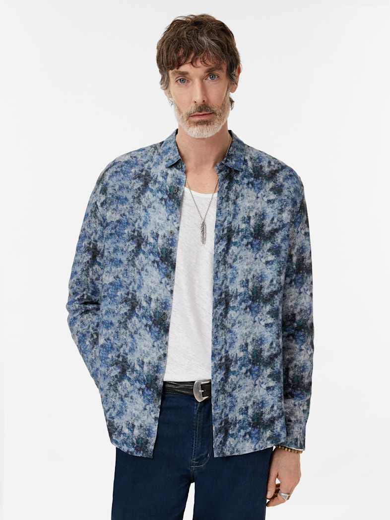 John Varvatos LUCA SHIRT Clothing Tops Shirts LUCA SHIRT LAKE BLUE