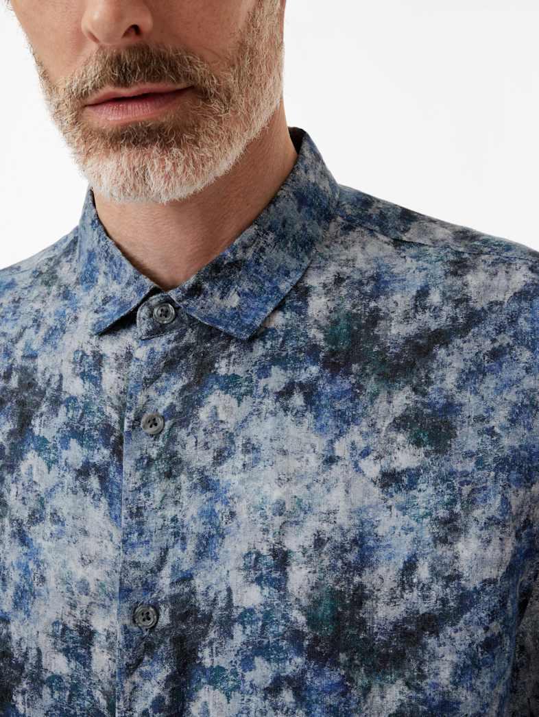 John Varvatos LUCA SHIRT Clothing Tops Shirts LUCA SHIRT LAKE BLUE