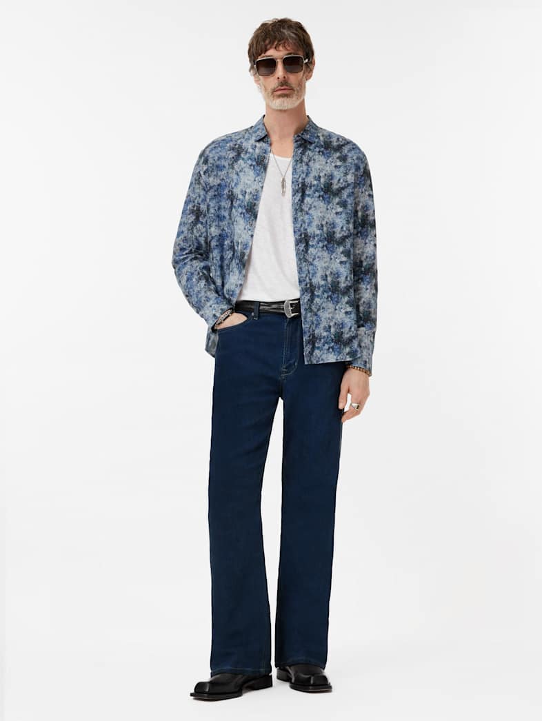 John Varvatos LUCA SHIRT Clothing Tops Shirts LUCA SHIRT LAKE BLUE