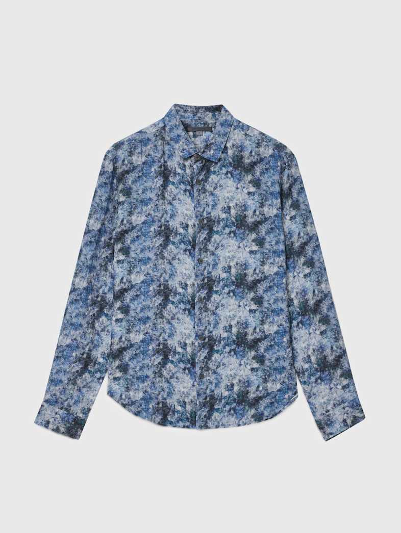 john varvatos LUCA SHIRT Clothing Tops Shirts LUCA SHIRT LAKE BLUE