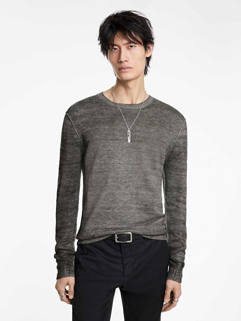 John Varvatos LUZ CREWNECK Outlet Outlet Tops LUZ CREWNECK CHARCOAL