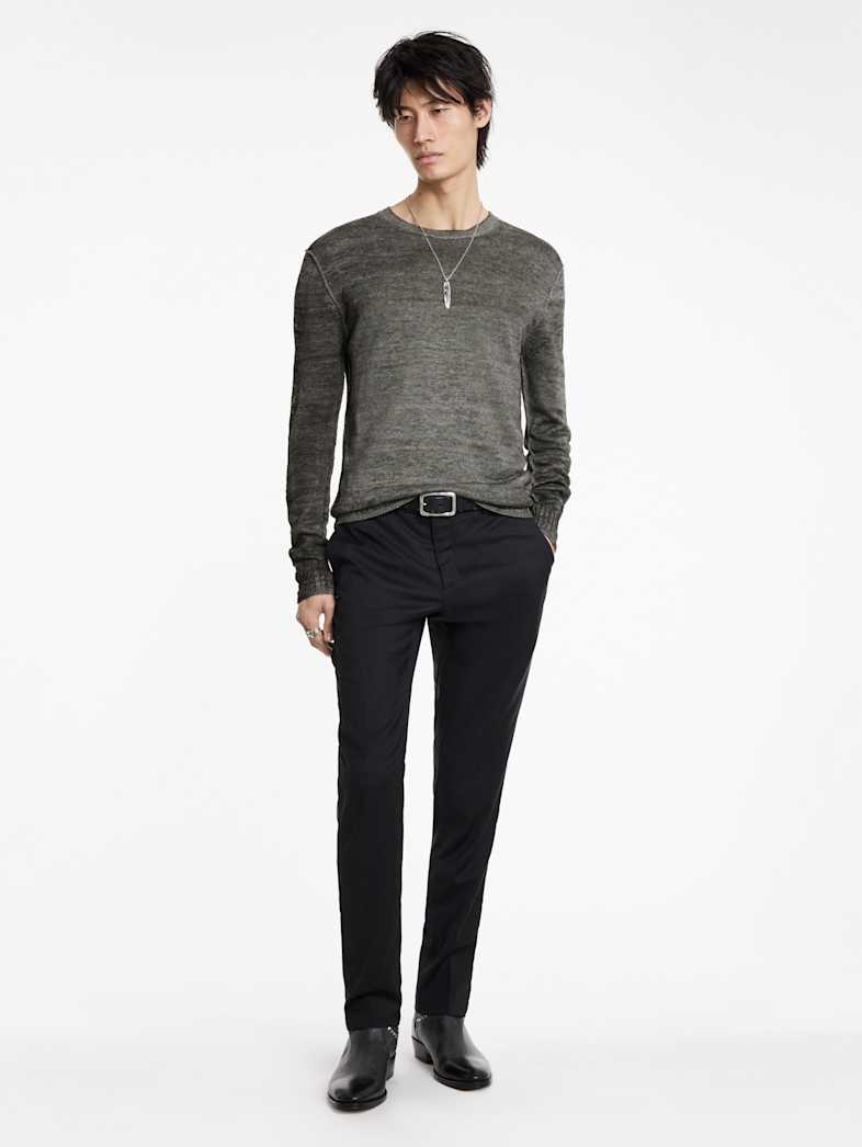 John Varvatos LUZ CREWNECK Outlet Outlet Tops LUZ CREWNECK CHARCOAL