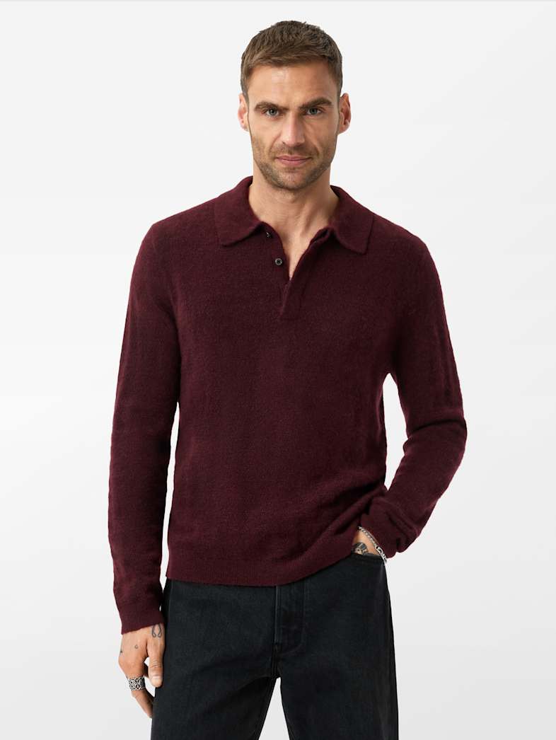 john Varvatos MACRA POLO Clothing Tops Sweaters MACRA POLO Merlot