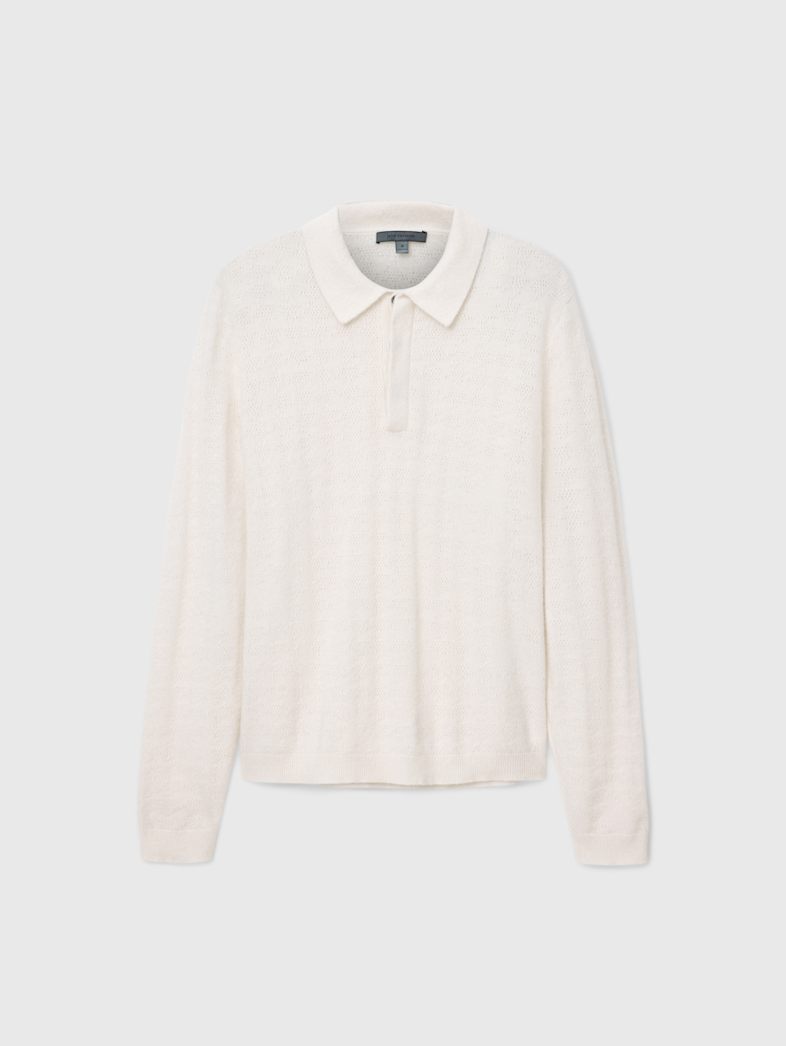 john varvatos MACRA POLO Clothing Tops Sweaters MACRA POLO WHITE