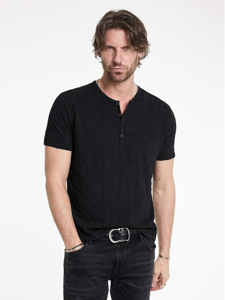 John Varvatos MADOC HENLEY Outlet MADOC HENLEY BLACK