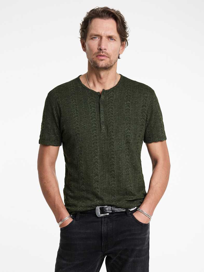 John Varvatos MADOC HENLEY Outlet MADOC HENLEY KOMBU GREEN
