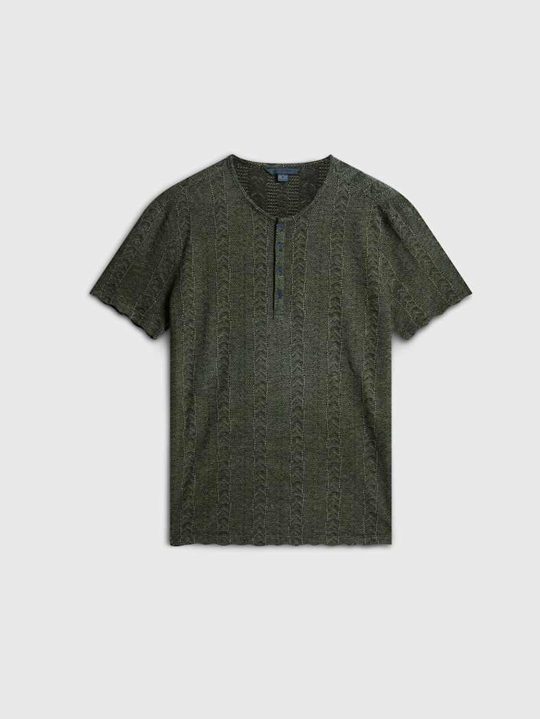 john varvatos MADOC HENLEY Outlet MADOC HENLEY KOMBU GREEN