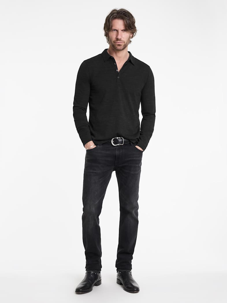 John Varvatos MALEO POLO Outlet Outlet Tops MALEO POLO BLACK