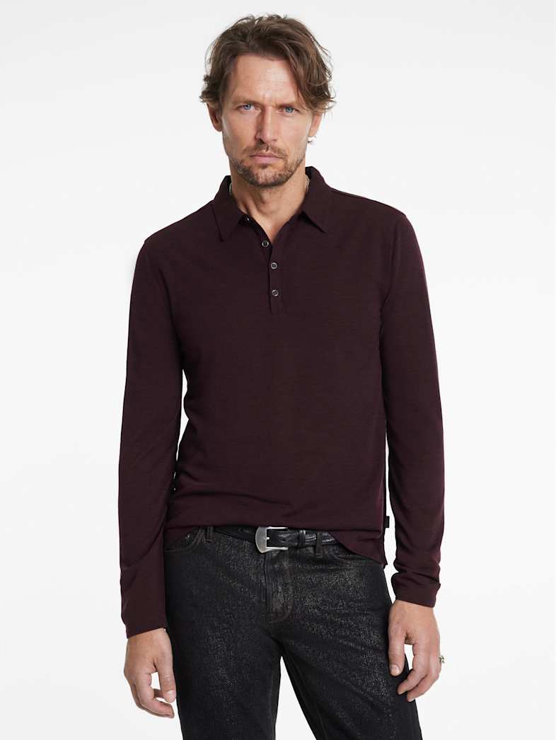 John Varvatos MALEO POLO Outlet Outlet Tops MALEO POLO Merlot