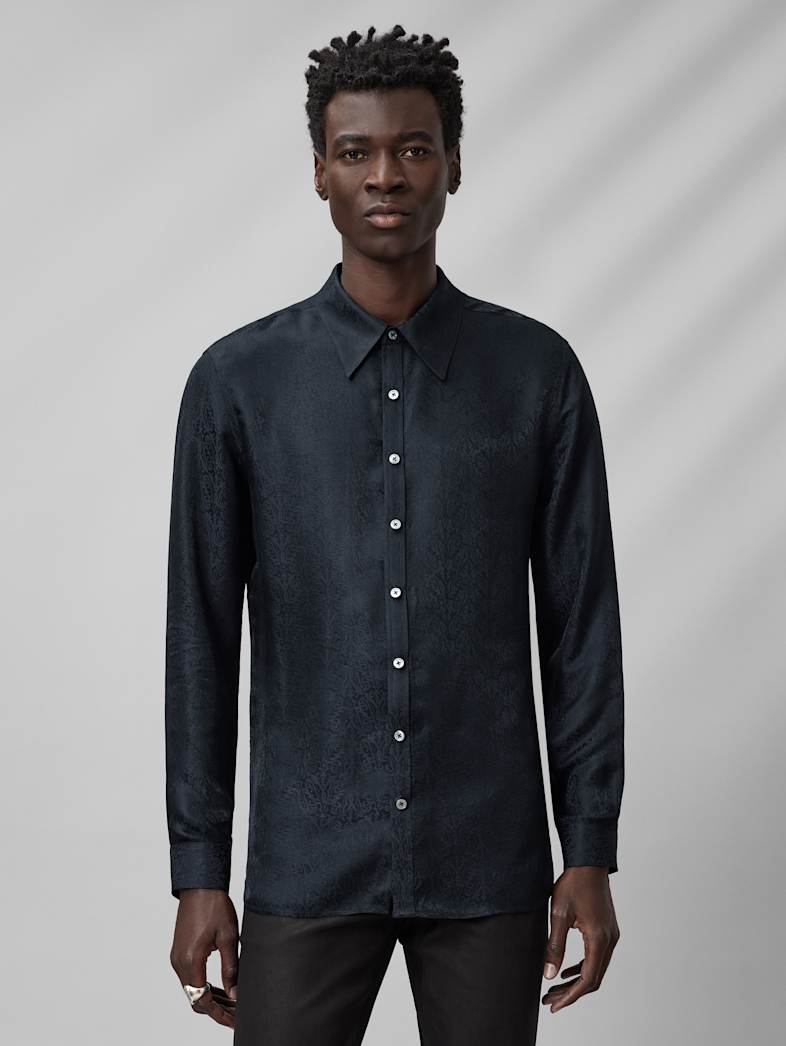 John Varvatos MARTIN SHIRT Clothing Tops Shirts MARTIN SHIRT BLACK