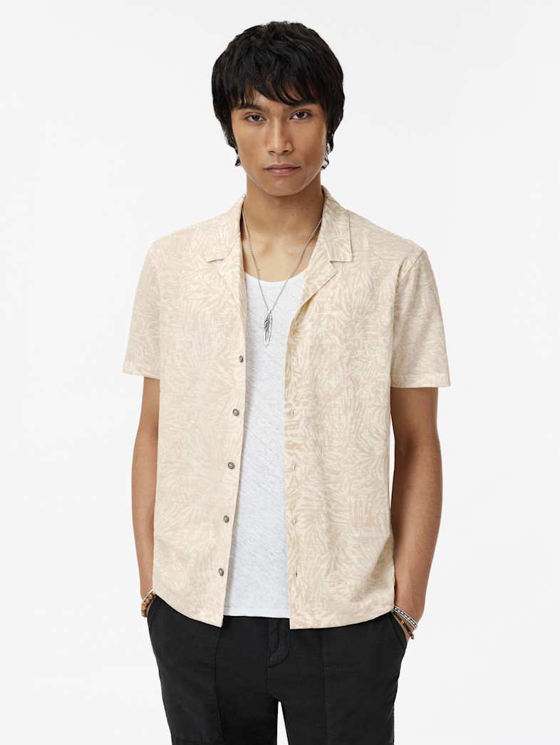 John Varvatos MATERA CAMP SHIRT Clothing Tops Shirts MATERA CAMP SHIRT LINEN