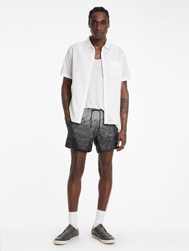 John Varvatos MAUI SWIM SHORT Outlet Outlet Jeans & Pants MAUI SWIM SHORT DK STEEL HTR