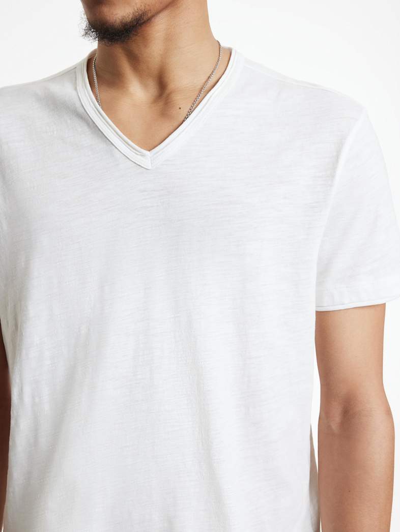 John Varvatos MILES V-NECK Clothing Featured JV ESSENTIALS MILES V NECK SALT