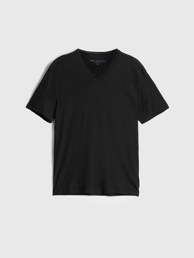 john varvatos MILES V-NECK Clothing Featured JV ESSENTIALS MILES V NECK BLACK