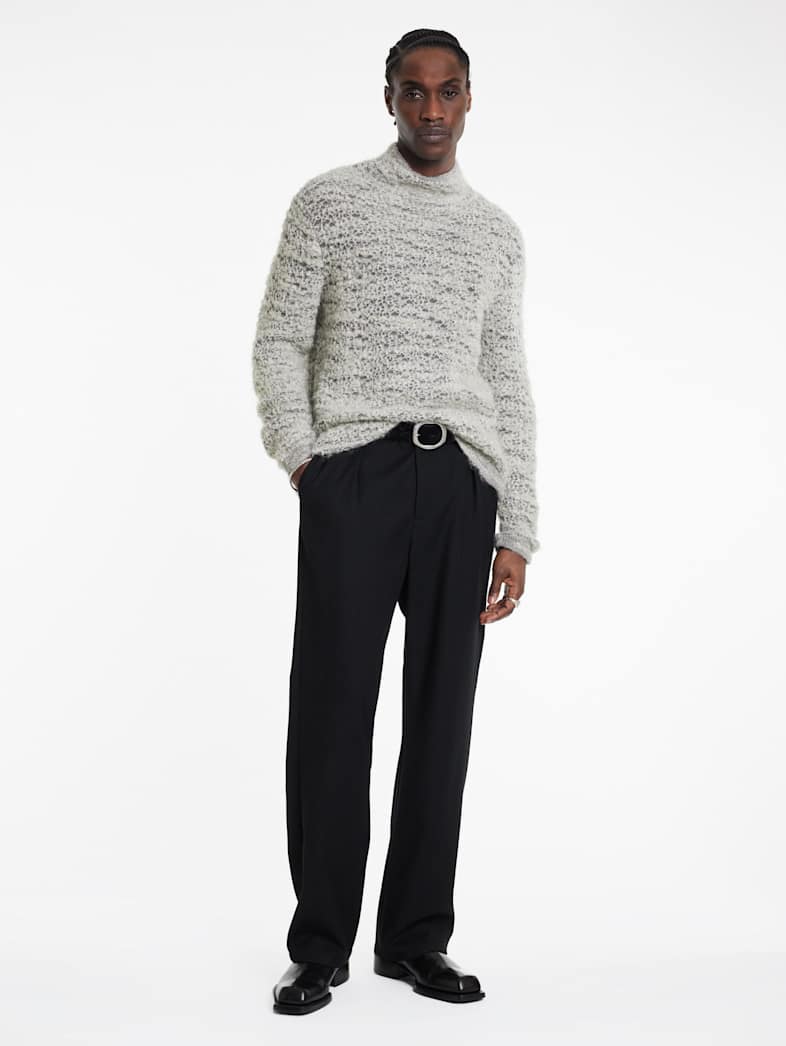 John Varvatos MONTELLO MOCK NECK Outlet Outlet Tops MONTELLO MOCK NECK CHARCOAL/TURTLE DOVE