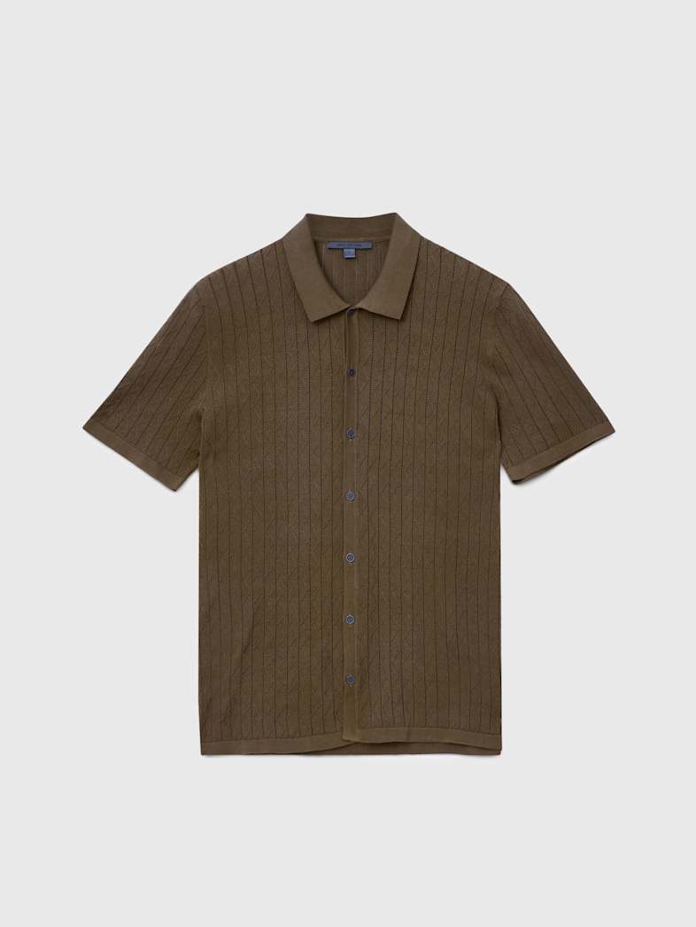 john varvatos MOORE SHIRT Clothing Tops Sweaters MOORE SHIRT CELEDON