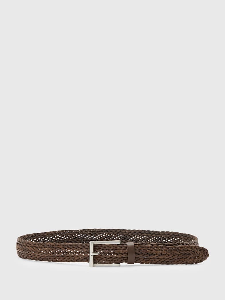 john varvatos MOTT FILIGREE WOVEN BELT Accessories All Accessories Belts MOTT FILIGREE WOVEN BELT OLIVE