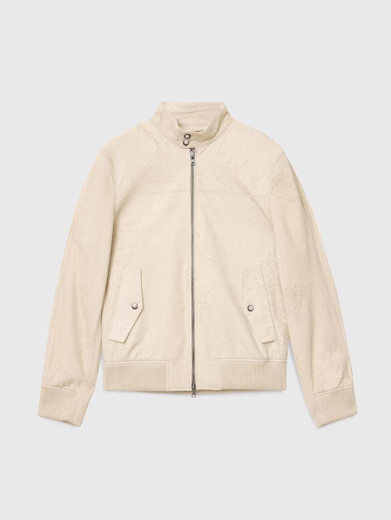 john varvatos NATHAN BOMBER JACKET Leather All Leather Leather Jackets NATHAN BOMBER JACKET SALT