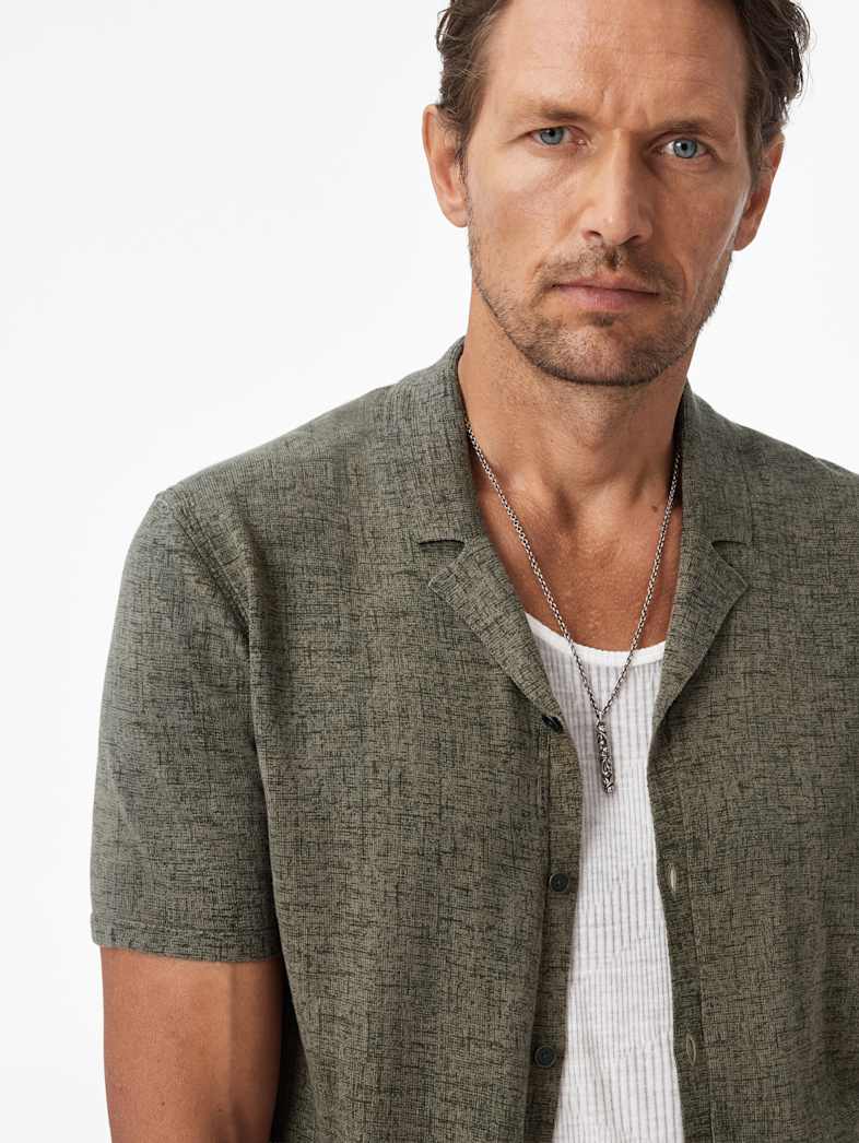 John Varvatos NAYEEM CAMP Clothing Tops Shirts NAYEEM CAMP SAGE BRUSH