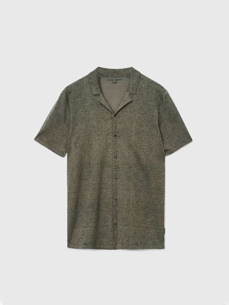 john varvatos NAYEEM CAMP Clothing Tops Shirts NAYEEM CAMP SAGE BRUSH