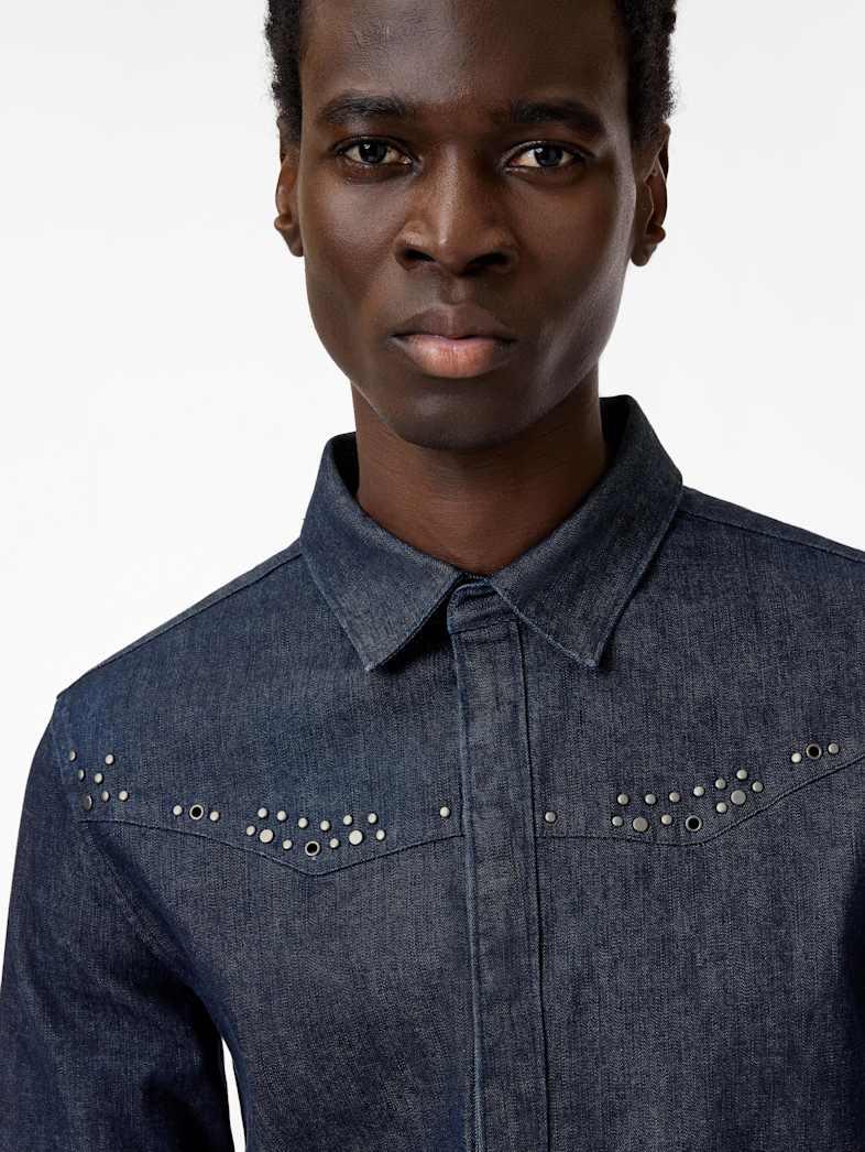 John Varvatos NICO SHIRT Clothing Tops Shirts NICO SHIRT LAKE BLUE