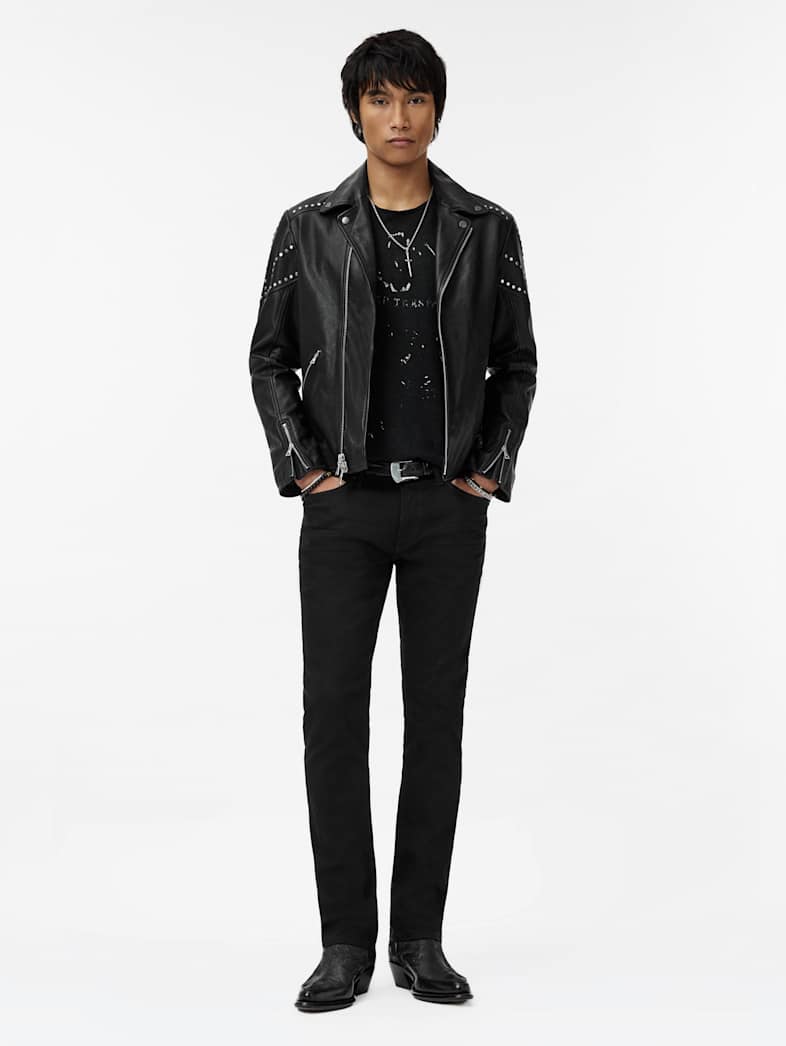 John Varvatos NO TRESSPASSING TEE Clothing Tops Graphic Tees NO TRESSPASSING TEE BLACK