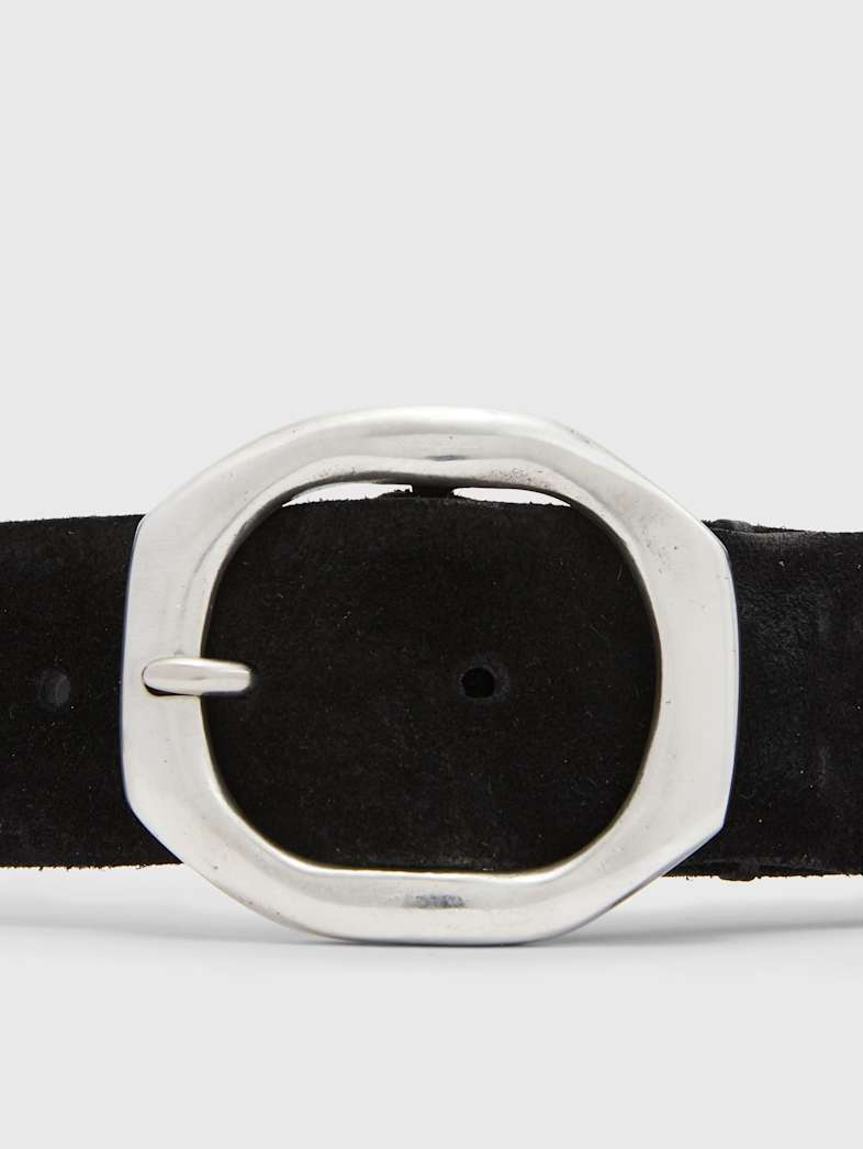 John Varvatos NOVA SUEDE BELT Accessories All Accessories Belts NOVA SUEDE BELT BLACK