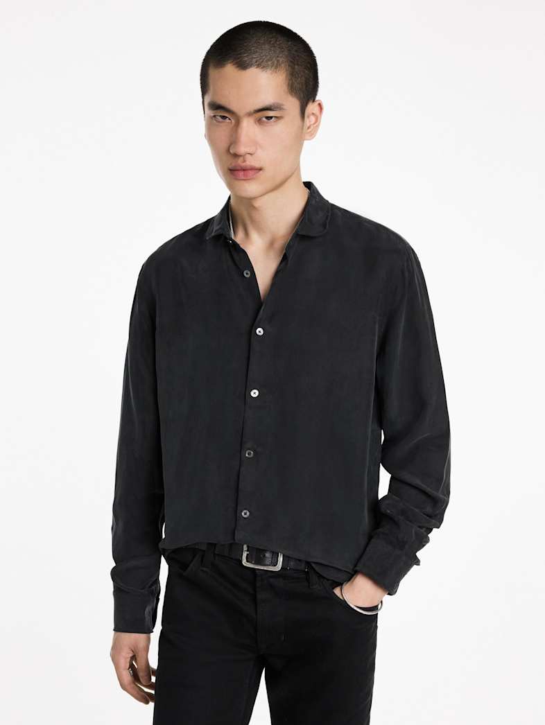 John Varvatos ORCHARD SHIRT Clothing Featured JV ESSENTIALS ORCHARD SHIRT BLACK