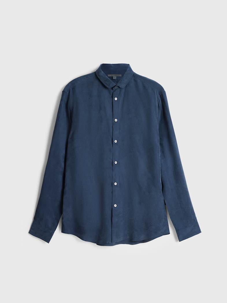 john varvatos ORCHARD SHIRT Clothing Featured JV ESSENTIALS ORCHARD SHIRT INDIGO