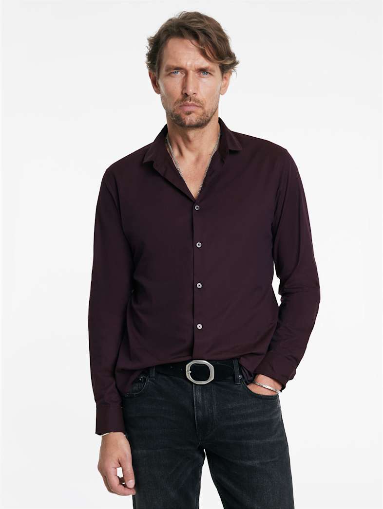 John Varvatos ORCHARD SHIRT Outlet ORCHARD SHIRT DARK PLUM