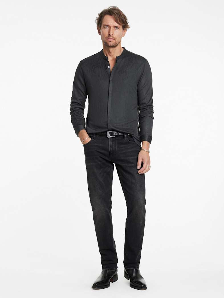 John Varvatos OTAVIO SHIRT Outlet Outlet Tops OTAVIO SHIRT BLACK