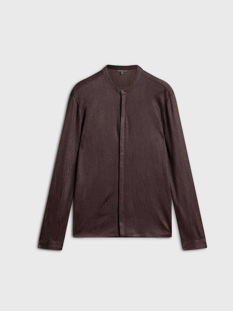 john varvatos OTAVIO SHIRT Outlet Outlet Tops OTAVIO SHIRT CHOCOLATE