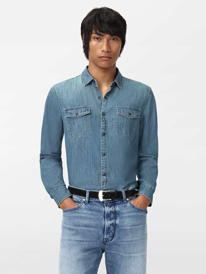 John Varvatos OTTO SHIRT Clothing Tops Shirts OTTO SHIRT AGED