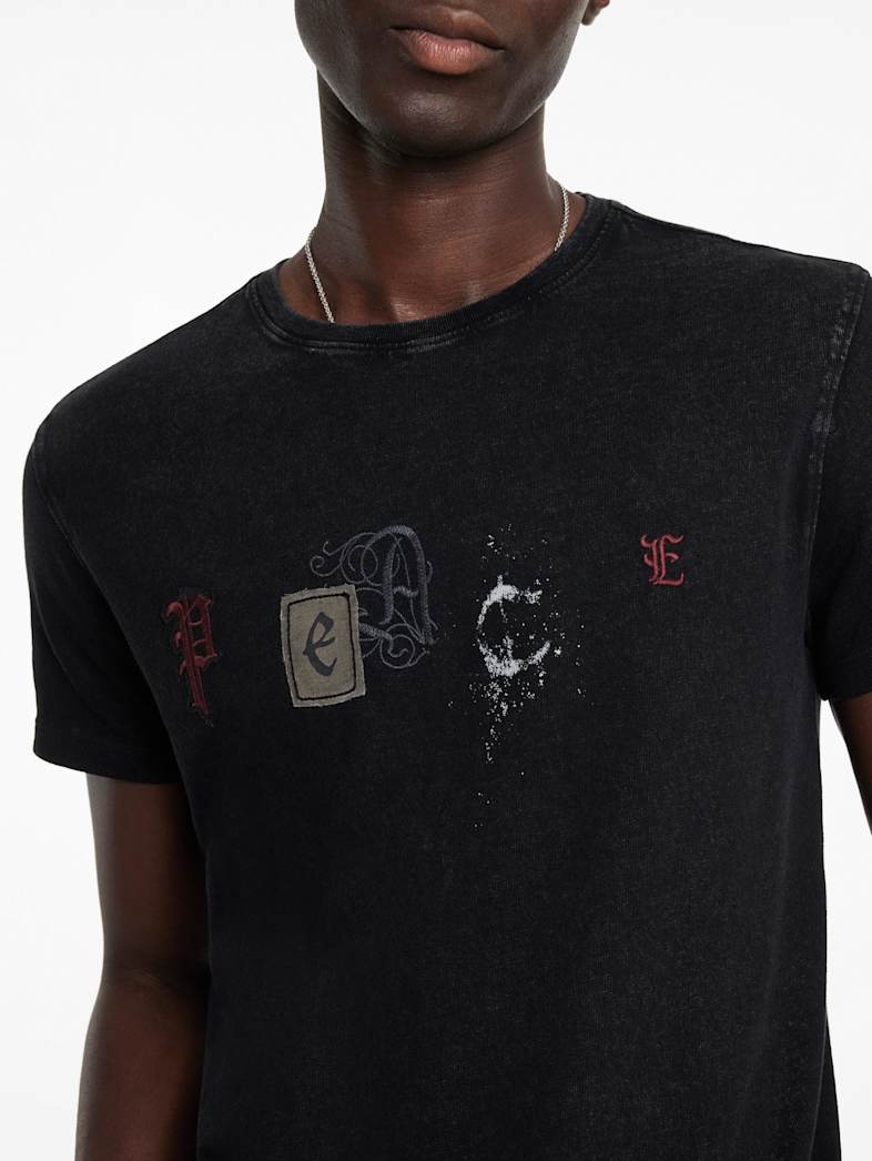 John Varvatos PEACE EMBELLISHED TEE Outlet PEACE EMBELLISHED TEE BLACK