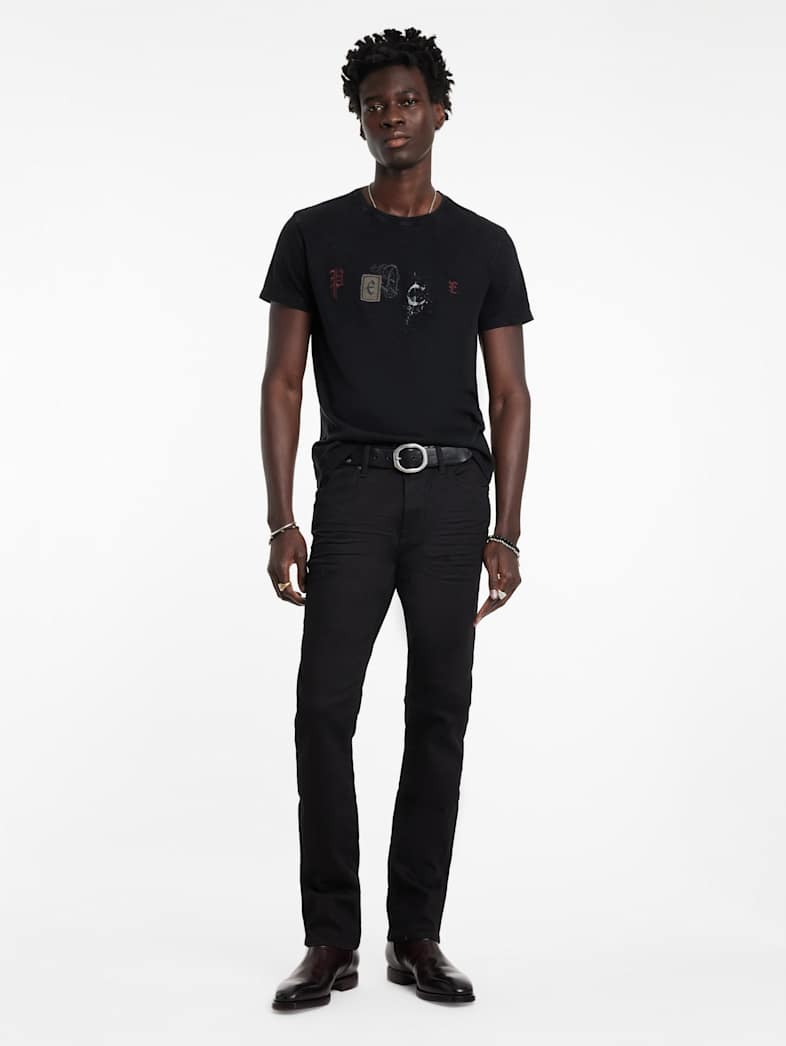 John Varvatos PEACE EMBELLISHED TEE Outlet PEACE EMBELLISHED TEE BLACK