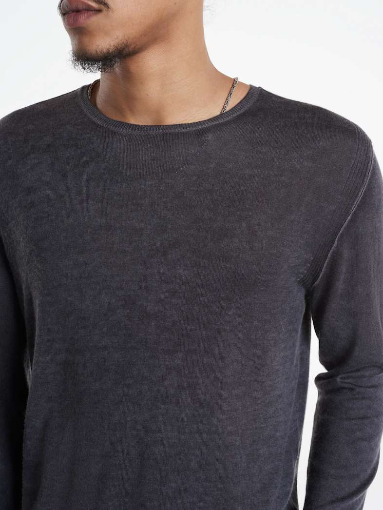John Varvatos PETE CREW NECK SWEATER Clothing Featured JV ESSENTIALS PETE CREW NECK SWEATER MED GREY