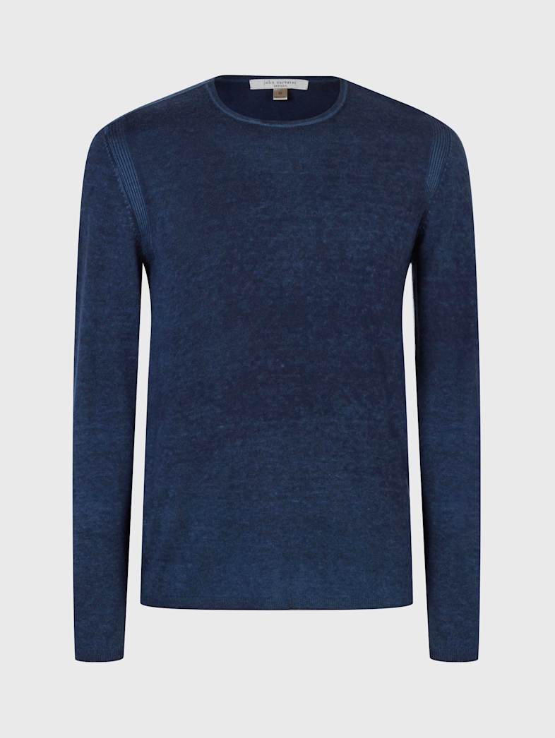john varvatos PETE CREW NECK SWEATER Clothing Featured JV ESSENTIALS PETE CREW NECK SWEATER NAVY