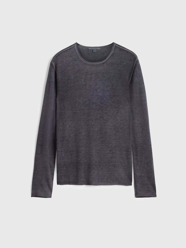 john varvatos PETE CREW NECK SWEATER Clothing Featured JV ESSENTIALS PETE CREW NECK SWEATER MED GREY