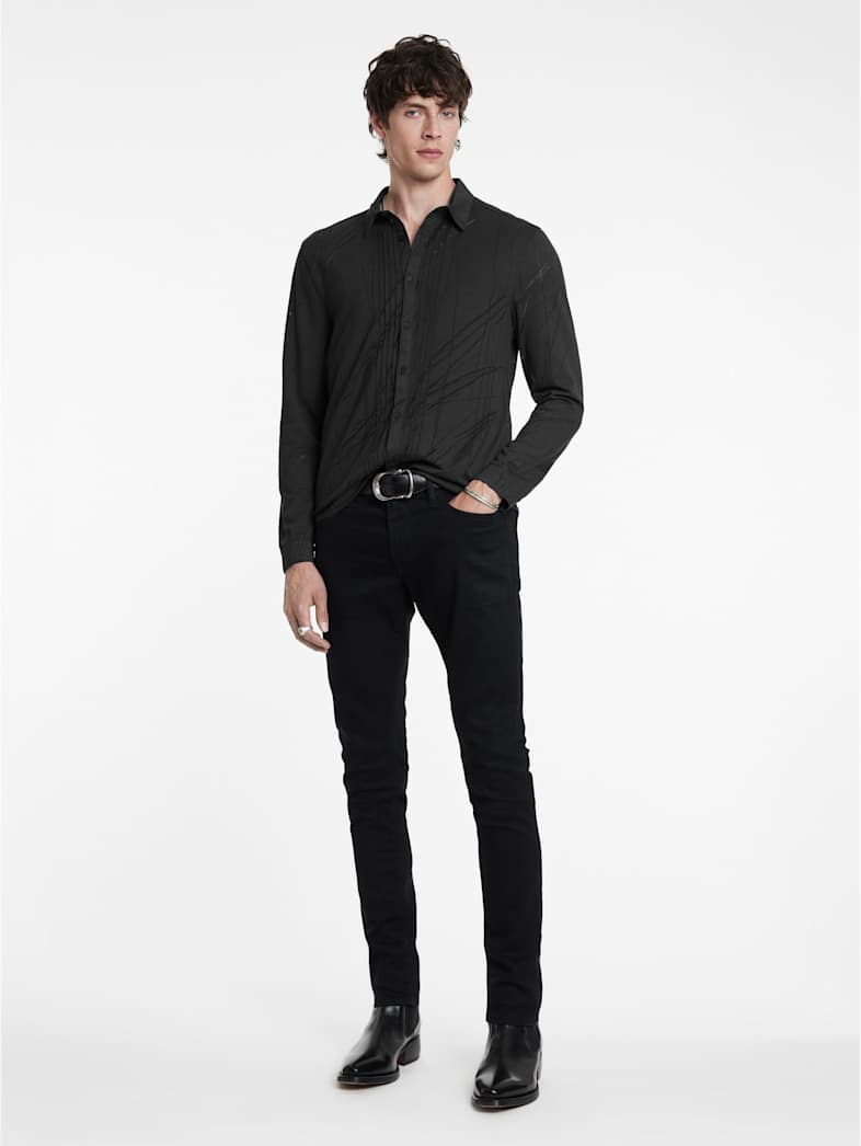John Varvatos PHOENIX SHIRT Outlet Outlet Tops PHOENIX SHIRT CARBON