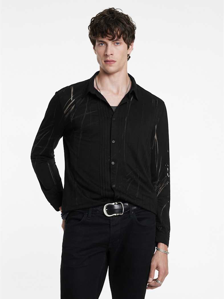 John Varvatos PHOENIX SHIRT Outlet PHOENIX SHIRT BLACK